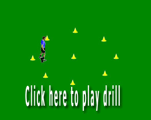 Opposite cone soccer agiliity drill